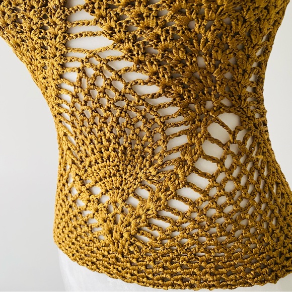 Gold Crochet Top - Picture 10 of 12